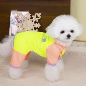반려견옷 애견 강아지 강아지옷 배색 러닝 올인원 티셔츠