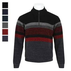 [리빌모아]남자 겨울 하프넥 기모 반집업 긴팔 니트 BR KN Q006 검정_P409014416