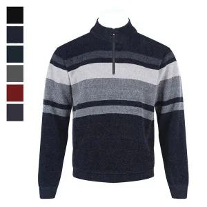 [리빌모아]남자 겨울 하프넥 기모 반집업 긴팔 니트 BR KN Q006 곤색_P409014427