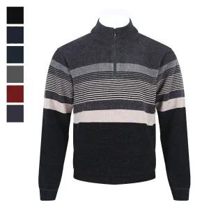 [리빌모아]남자 겨울 하프넥 기모 반집업 긴팔 니트 BR KN Q006 회색_P409014455