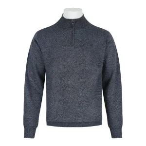 [리빌모아]남자 겨울 잔패턴 하프넥 기모 반집업 니트 DD KN 628 3 그레이_P409029020