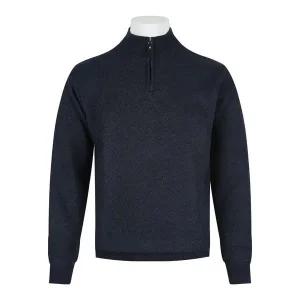 [리빌모아]남자 겨울 잔패턴 하프넥 기모 반집업 니트 DD KN 628 3 블루_P409029046