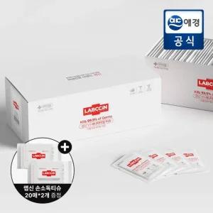 [포토리뷰2,000P]랩신 새니타이징 물티슈 개별포장형 100개입 + 손소독티슈 40매 추가증정