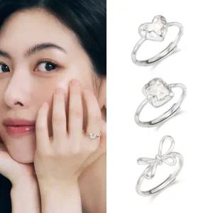 [롯데백화점]티르리르 티르리르 화이트 실버 반지 3종 택 1