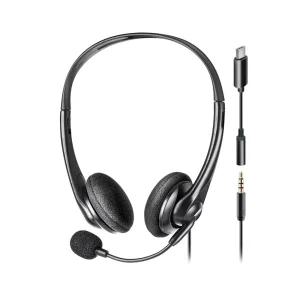  유선 어학용헤드셋 학습용 사무용 인강용 화상회의헤드셋 가벼운 경량 헤드폰 