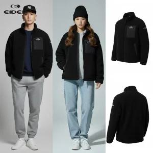 [백화점 출고] 아이더 플리스 남자 여성 그리드 유니 자켓 블랙 털 뽀글이 점퍼 후리스