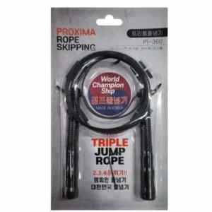 블랙 트리플 줄넘기 홈트줄넘기 주니어줄넘기 실내줄