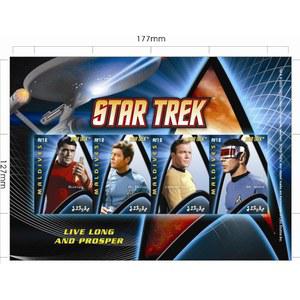 스타트렉 몰디브 수집용 우표 스코티, 커크, 스팍, 맥코이