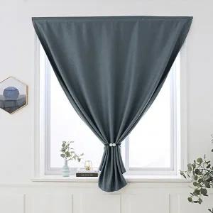 붙이는 암막커튼 가림막 방한 방풍 보온 단열 착은창커튼 창문형 짧은 찍찍이 원룸 가리개