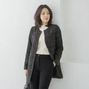엄마옷 마담4060 펄보석트위드싱글자켓 중년여성 데일리 클래씨마담 -ZJK2510022-