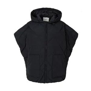 [셀러허브 패션]헤지스 여성s 후드 구스 다운 케이프 블랙 HSJU5D005BK