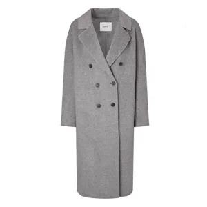[셀러허브 패션]헤지스 여성s 캐시미어 블렌디드 핸드메이드 더블 롱코트 브라운 그레이 HSCO5DC02G2