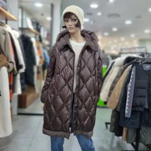 베네통/애플아울렛/윙 후드 샤이닝 덕 다운 패딩/BAPDE5461