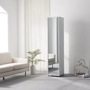 사라 이동식 전신거울 옷장 행거 수납장  착불