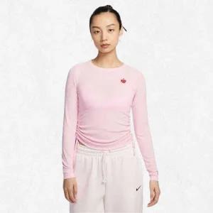 [나이키]스포츠웨어 여성 골지 긴팔 크롭 탑 HV8728-663 2481849