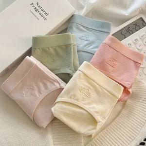 데일리 코튼 팬티 5종세트 순면 삼각 민감피부용 무자극 여성팬티 학생속옷 요일별