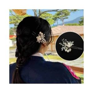 u자비녀 꽂이 루미나D 재료 한복 옆 실버