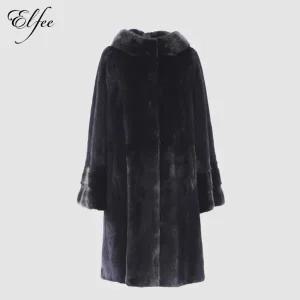 [진도 Elfee] 풀스킨 휘메일 밍크 후드 롱코트 (E8W3EC14)