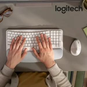 로지텍코리아 웨이브 키즈 버티컬 LIFT 콤보 사무용 무선 키보드 마우스세트 화이트