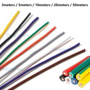 유연 전자 와이어 20 18 17 15 13 11 22AWG PVC 구리 케이블 전기 장비 DIY 자동차 LED 조명용