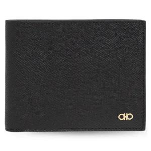 페라가모 25FW 금장 더블 간치니 반지갑 블랙 66-1457 0775650