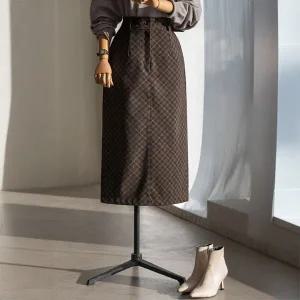 (안나앤플러스) A. 벨리오 체크 스커트[스커트D1016I01] 빅사이즈