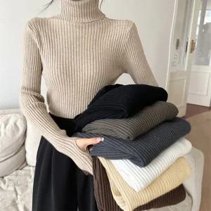 핸드워머 골지 목폴라 니트 도톰한 두께 날씬핏 골지니트티 겨울 이너티 꾸안꾸 데일리 긴팔