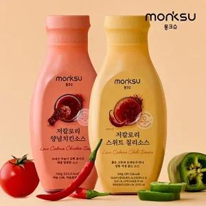 [몽크슈]몽크슈 저당 저칼로리 양념치킨소스 320g+칠리소스 310g