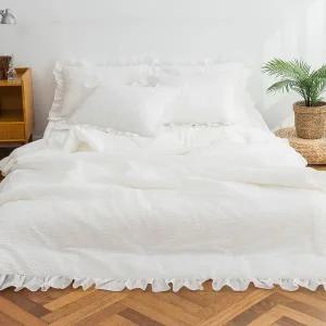 갤러리아 리빙홈 크림 뱀부 시어서커 아사면 침구세트 Q 이불 패드 베개커