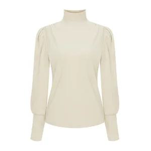 [페이지플린] 셔링퍼프반폴라티셔츠_P5DTS010C