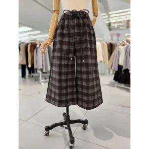 갤러리아 나인스텝 체크 모직 8부 팬츠 (N25NP5402)