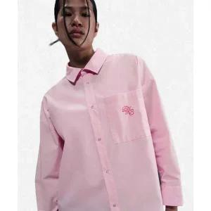 [나이키] NIKE 스포츠웨어 칠 포플린 루즈 긴소매 버튼업 탑 W - 핑크 폼 핑크시클 IH3990-663 247