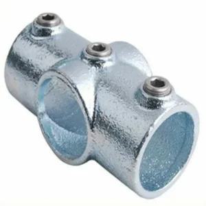 다용도 파이프클램프 실버 스텐 연결목공파이프 조인트 고정 이중 원형 스테인레스 용공구