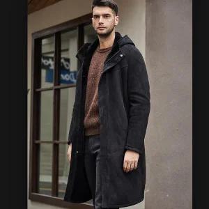 3XL 4XL 5XL 6XL 7XL 빅사이즈 스웨이드 가죽 점퍼 잠바 DennyDora 남자 남성 시어링 자켓 재킷 블랙 롱 후