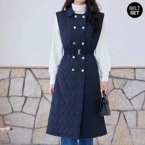 [모리스커밍홈] 트렌치 더블 롱 패딩 베스트_M2511PV002D