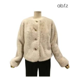 [롯데백화점]abfz 골드 단추 포인트 보아 퍼 재킷 APZ4QF01K