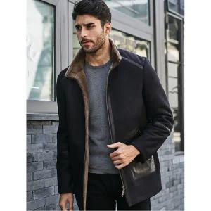 3XL 4XL 5XL 6XL 7XL 빅사이즈 스웨이드 가죽 점퍼 잠바 DennyDora 남자 남성 시어링 자켓 재킷 네이비 블