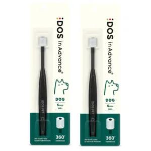 도스인어드밴스 펫 강아지 중소형견 치석 칫솔 X2개