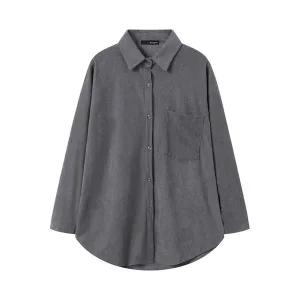 [하프클럽/보니스팍스]코듀로이 베이직 카라 루즈핏 셔츠 (XP4BA050L0)