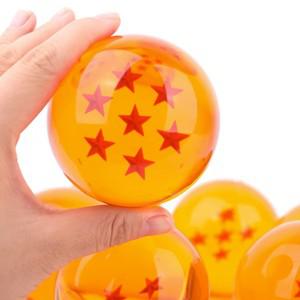 대형 드래곤 볼 만화 크리스탈 공 파란색과 투명 Wukong 일곱 별 수지  팬 선물을 기원