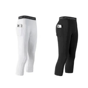 쫄쫄이 쫄바지 운동복 남자 휴대폰 레깅스 7부 주머니