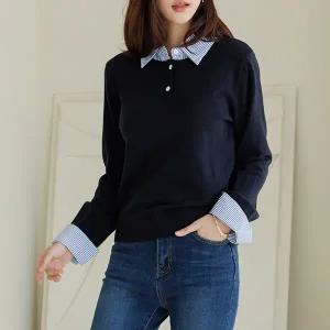 [데드라]컬링레이어드니트티셔츠 TBD6009_YC