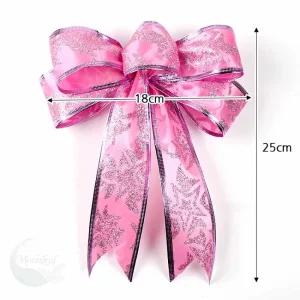 MLstore 핑크 리본세트 18cmx25cm 성탄트리리본