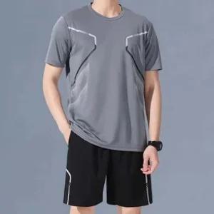 남성 스포츠 시원 스판 트레이닝 반바지 반팔 세트