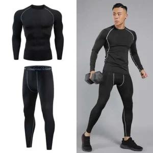 남자 스포츠웨어 기능성 트레이닝 레깅스 세트