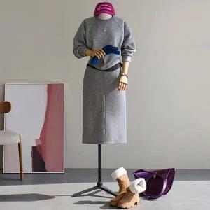 (안나앤모드) A. 베스 밴딩 기모 스커트 세트[세트EAF98]