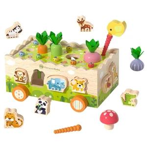 고려베이비 도형 끼우기 맞추기 소근육 발달 두돌 아기 장난감 원목 교구 농장 자동차