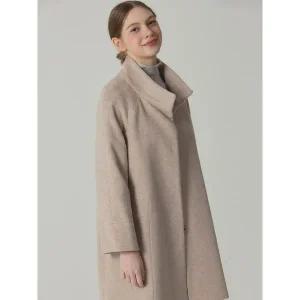 [르오트]소프트 앙고라 하이넥 울 미디 코트_P410520196