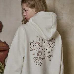 페어리 엔젤 자수 후드 집업 크림