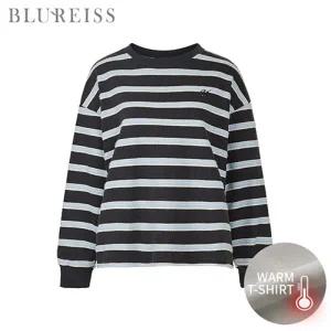 [블루레이스] 융기모 스트라이프 자수 티셔츠_B5W3TS6561